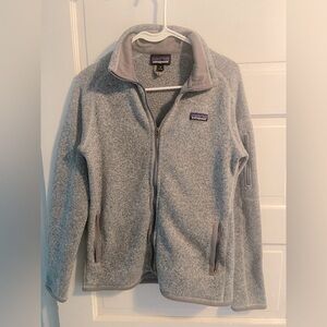 Patagonia Light Gray Full-Zip Fleece